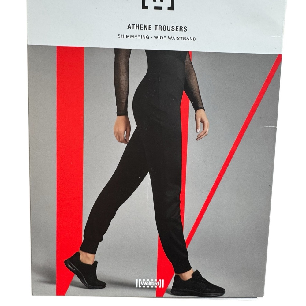 Wolford Black Shimmer Athene Track Trousers